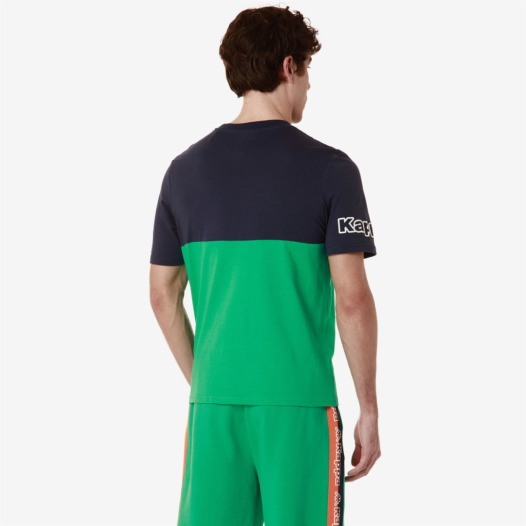 T-ShirtsTop Man LOGO FEFFO T-Shirt GREEN BLARNEY - BLUE MEDIEVAL Detail Double				
