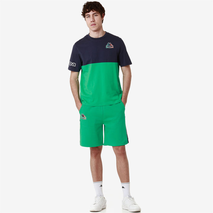 T-ShirtsTop Man LOGO FEFFO T-Shirt GREEN BLARNEY - BLUE MEDIEVAL Dressed Back (jpg Rgb)		