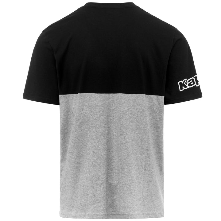 T-ShirtsTop Man LOGO FEFFO T-Shirt GREY MD MEL - BLACK Dressed Side (jpg Rgb)		