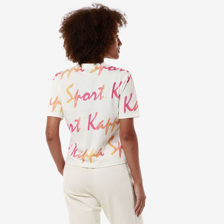 T-ShirtsTop Woman LOGO FRADELA T-Shirt WHITE WHISPER - FUCHSIA BRIGHT ROSE - YELLOW VANILLE Detail Double				