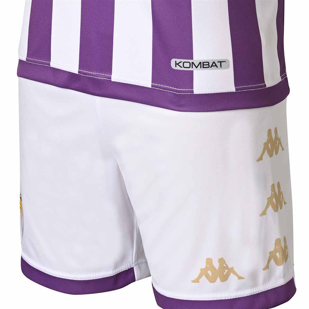 SETS Kid unisex KOMBAT KIT VALLADOLID Shorts / T-Shirt BRIGHT VIOLET - WHITE Dressed Side (jpg Rgb)		