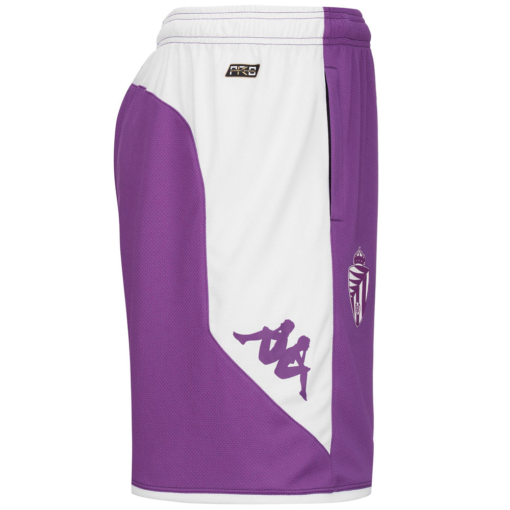 Shorts Man AHORAZIP PRO 7 VALLADOLID Sport Shorts BRIGHT VIOLET - WHITE Dressed Front (jpg Rgb)	