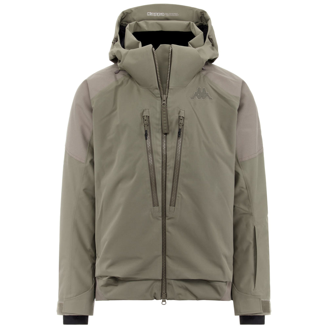 Jackets Man 6CENTO 602C Mid GREEN OAK - BLACK Photo (jpg Rgb)			