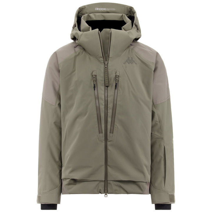 Jackets Man 6CENTO 602C Mid GREEN OAK - BLACK Photo (jpg Rgb)			