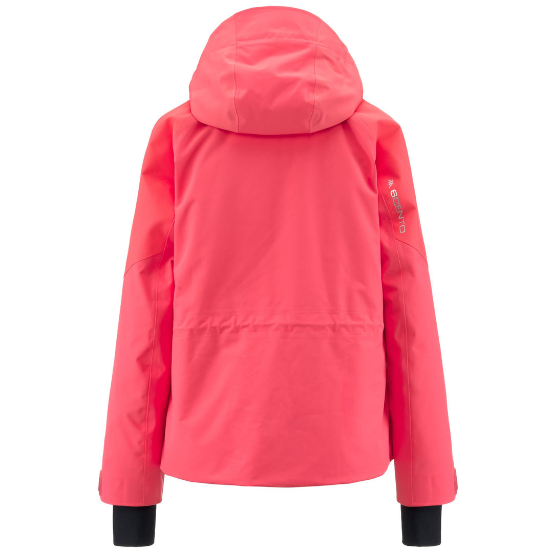 Jackets Woman 6CENTO 604C Mid PINK SHELL - BLACK Dressed Side (jpg Rgb)		