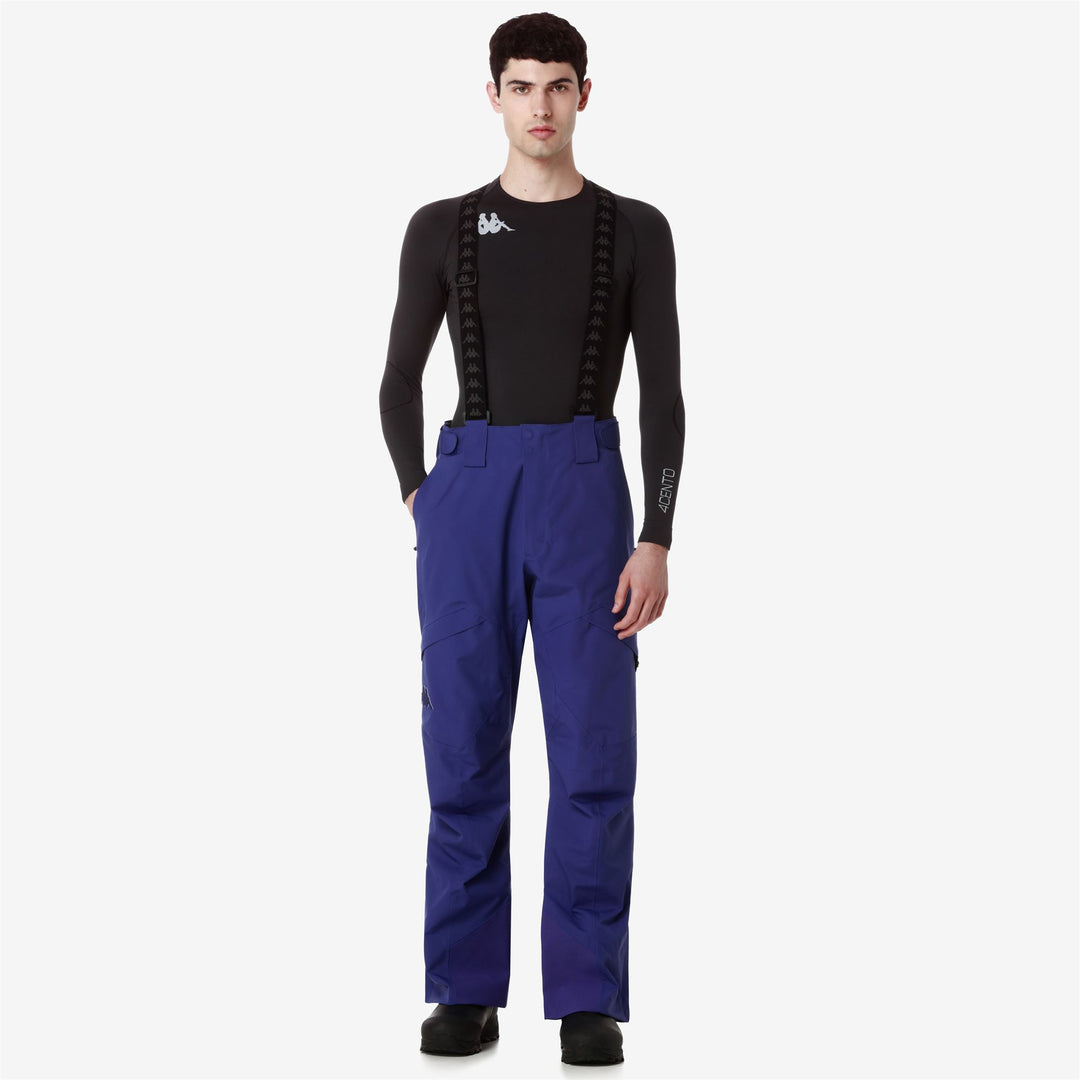 Pants Man 6CENTO 622C Sport Trousers BLUE SPECTRUM - BLACK Dressed Back (jpg Rgb)		