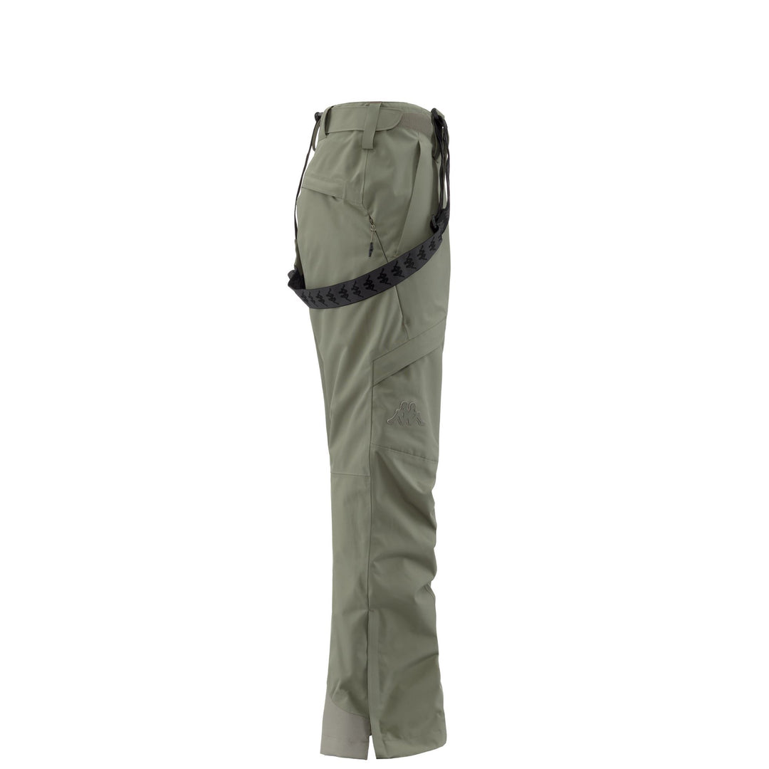 Pants Man 6CENTO 622C Sport Trousers GREEN OAK - BLACK Dressed Front (jpg Rgb)	