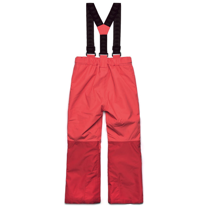 Pants Kid unisex 8CENTO 889 KID Sport Trousers PINK SHELL - RED HIBISCUS Dressed Front (jpg Rgb)	