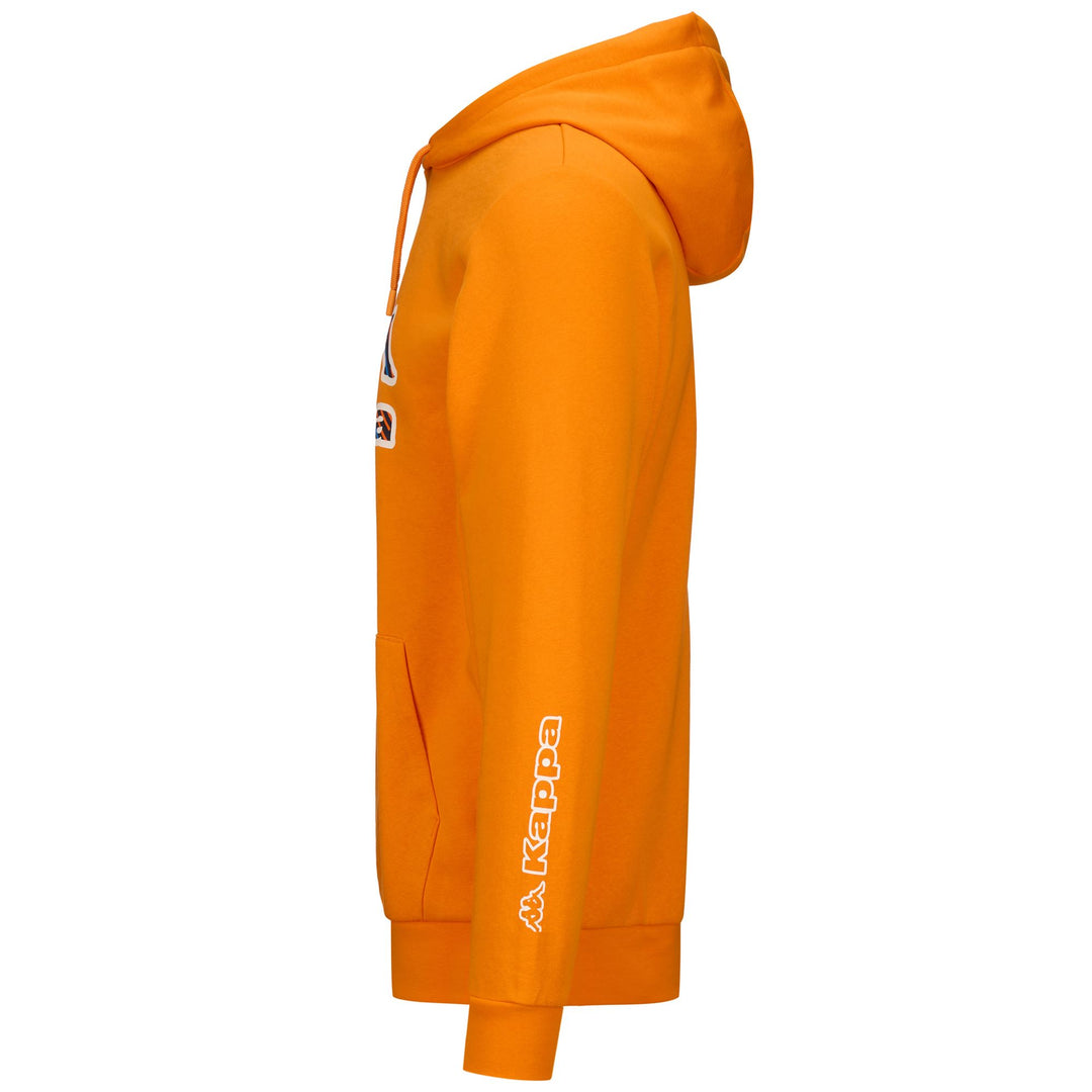 Fleece Man LOGO FETRO Jumper ORANGE POPSICLE Dressed Front (jpg Rgb)	