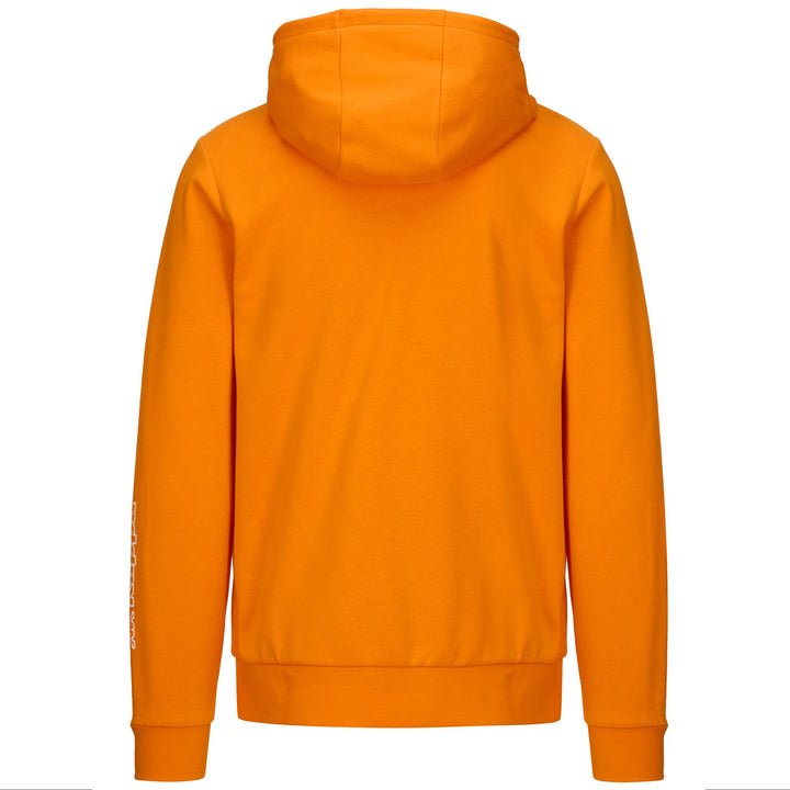 Fleece Man LOGO FETRO Jumper ORANGE POPSICLE Dressed Side (jpg Rgb)		