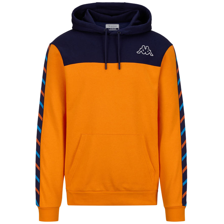 Fleece Man LOGO FARVEL Jumper ORANGE POPSICLE - BLUE MARINE Photo (jpg Rgb)			