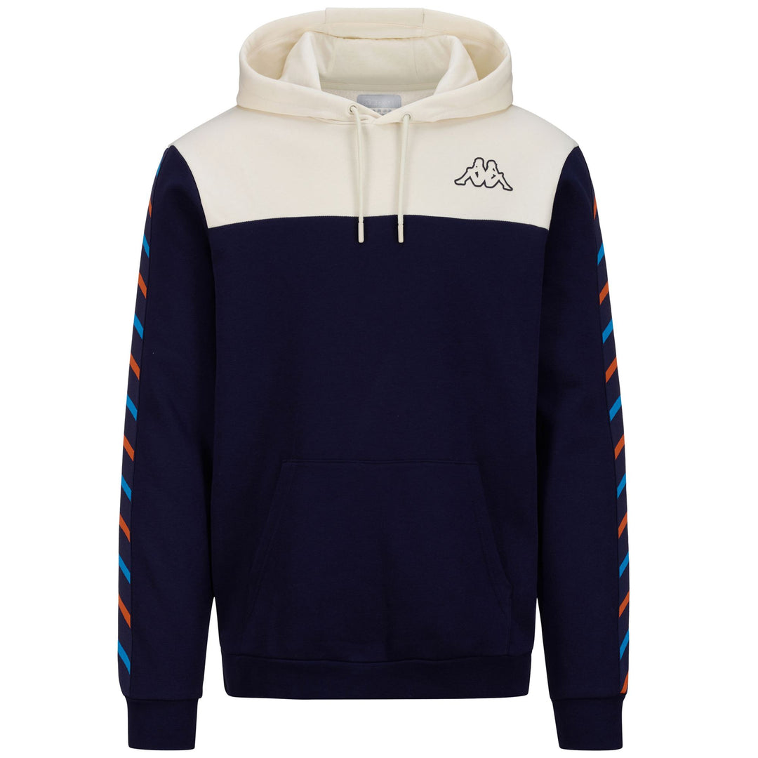 Fleece Man LOGO FARVEL Jumper BLUE MARINE - WHITE WHISPER Photo (jpg Rgb)			