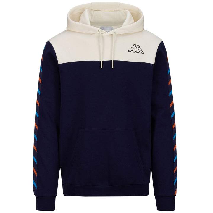 Fleece Man LOGO FARVEL Jumper BLUE MARINE - WHITE WHISPER Photo (jpg Rgb)			