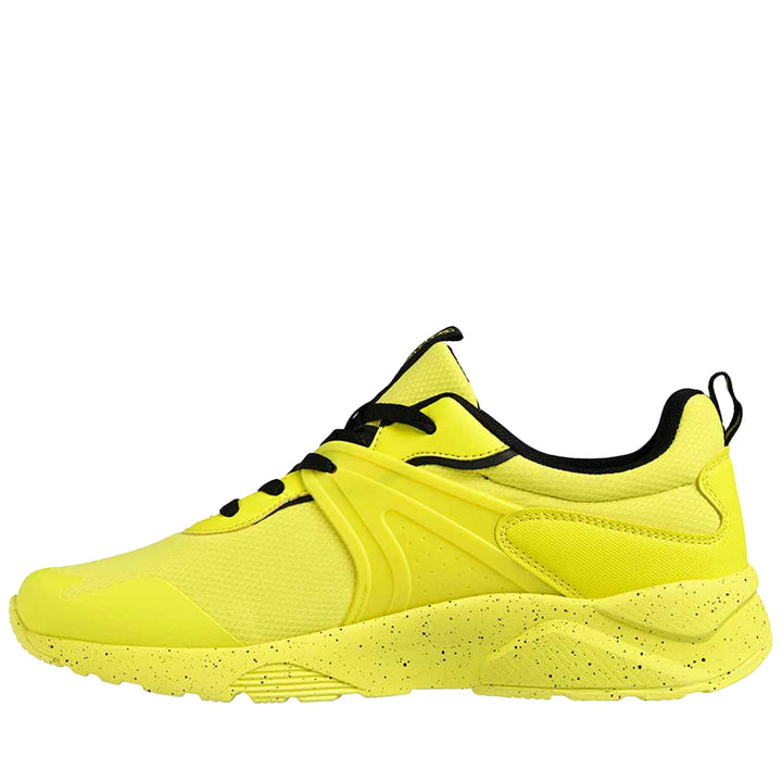 Sneakers Man LOGO MONTERO Low Cut NEON LIME-BLACK Dressed Side (jpg Rgb)		