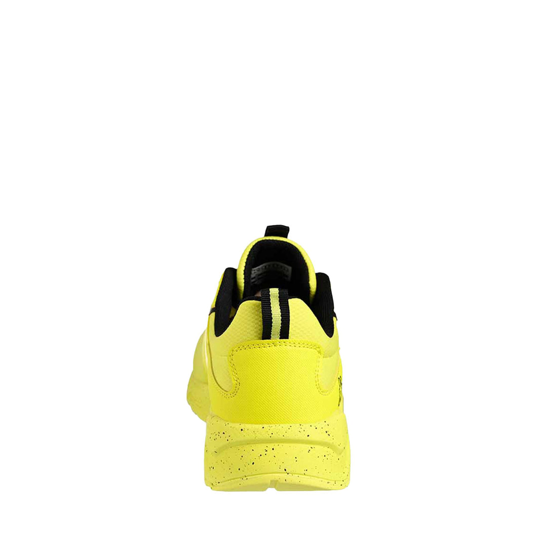 Sneakers Man LOGO MONTERO Low Cut NEON LIME-BLACK Dressed Front (jpg Rgb)	