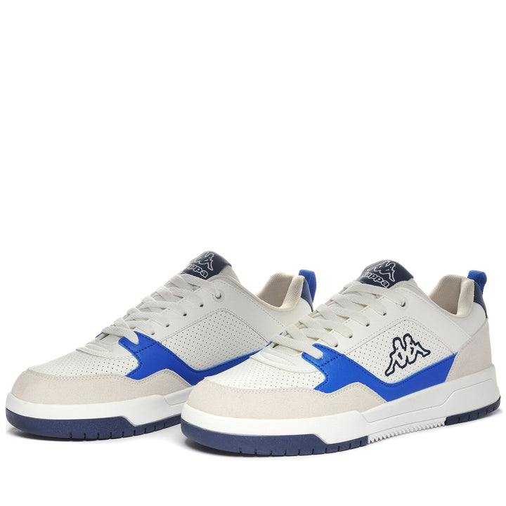 Sneakers Man LOGO MANIS Low Cut WHITE OFF-BLUE DK Detail (jpg Rgb)			