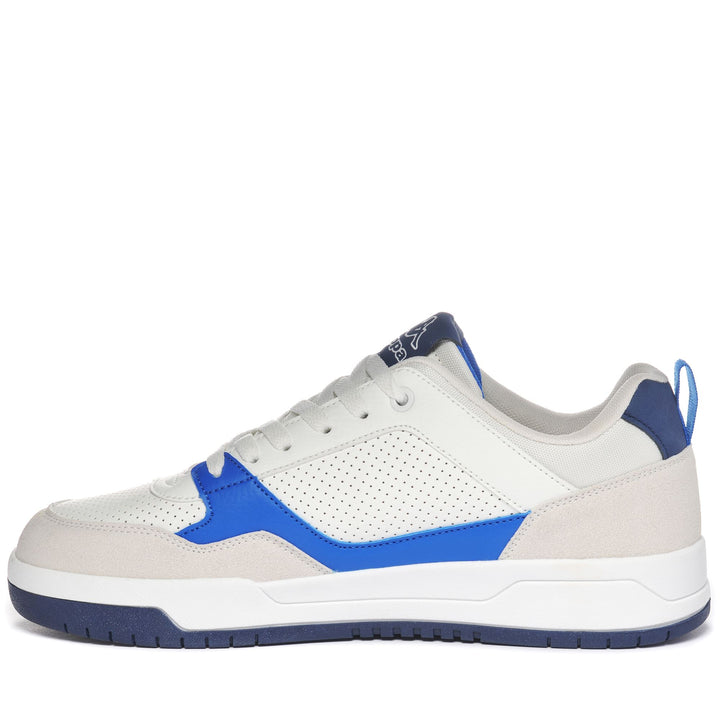 Sneakers Man LOGO MANIS Low Cut WHITE OFF-BLUE DK Dressed Side (jpg Rgb)		