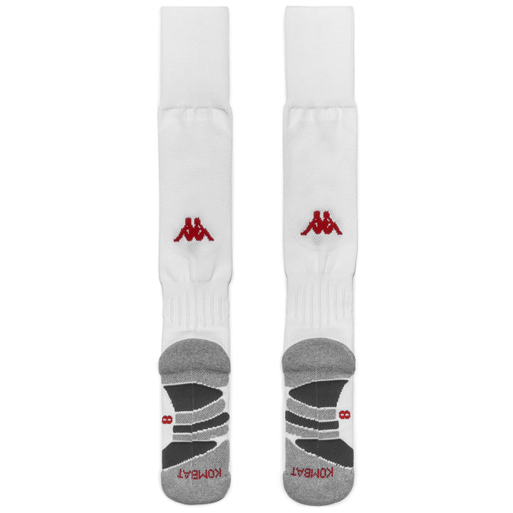 Socks Man KOMBAT SPARK PRO FIORENTINA 1PACK Knee High Sock WHITE Dressed Side (jpg Rgb)		