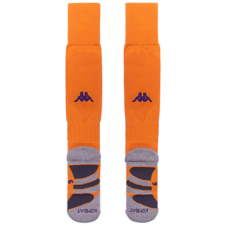 Socks Man KOMBAT SPARK PRO FIORENTINA 1PACK Knee High Sock ORANGE MARIGOLD Dressed Side (jpg Rgb)		