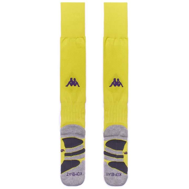 Socks Man KOMBAT SPARK PRO FIORENTINA 1PACK Knee High Sock YELLOW BLAZING Dressed Side (jpg Rgb)		