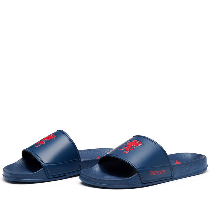 Flip-Flops Unisex NOLES GENOA FC Stripe BLUE DK-RED BLAZE Detail (jpg Rgb)			