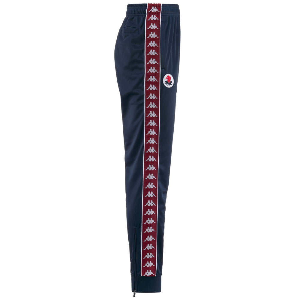 Pants Man 222 BANDA RASTORIA SLIM GENOA Sport Trousers BLUE DK-RED DK DAHLIA-WHITE Dressed Front (jpg Rgb)	