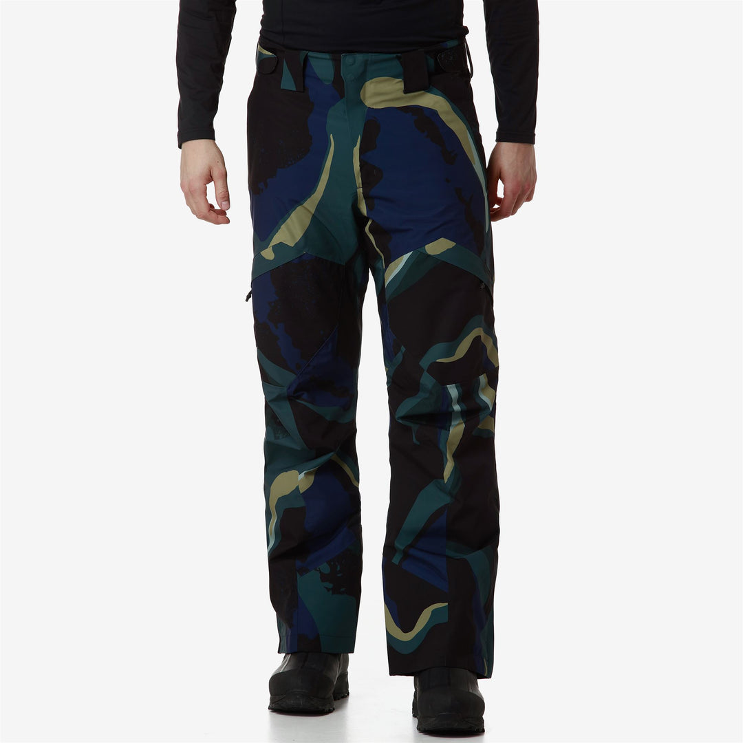 Pants Man 8CENTO 864G Sport Trousers BLUE CAVERN - GREEN PONDEROSA - BLACK Detail (jpg Rgb)			