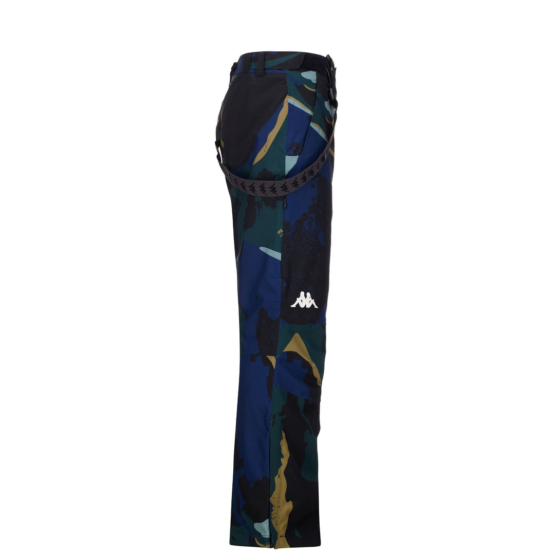 Pants Man 8CENTO 864G Sport Trousers BLUE CAVERN - GREEN PONDEROSA - BLACK Dressed Front (jpg Rgb)	