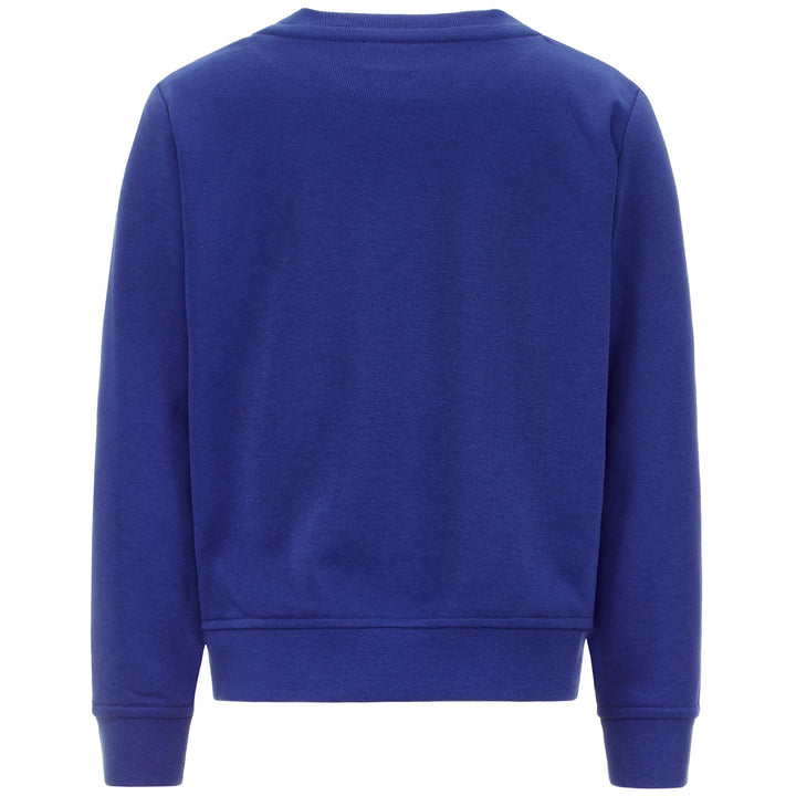 Fleece Unisex LOGO CAIMA KID Jumper BLUE SURF Dressed Front (jpg Rgb)	