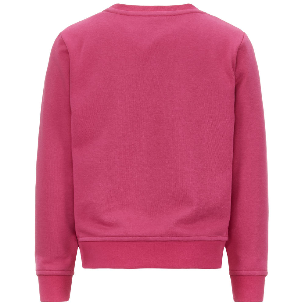 Fleece Unisex LOGO CAIMA KID Jumper FUCHSIA BRIGHT ROSE Dressed Front (jpg Rgb)	