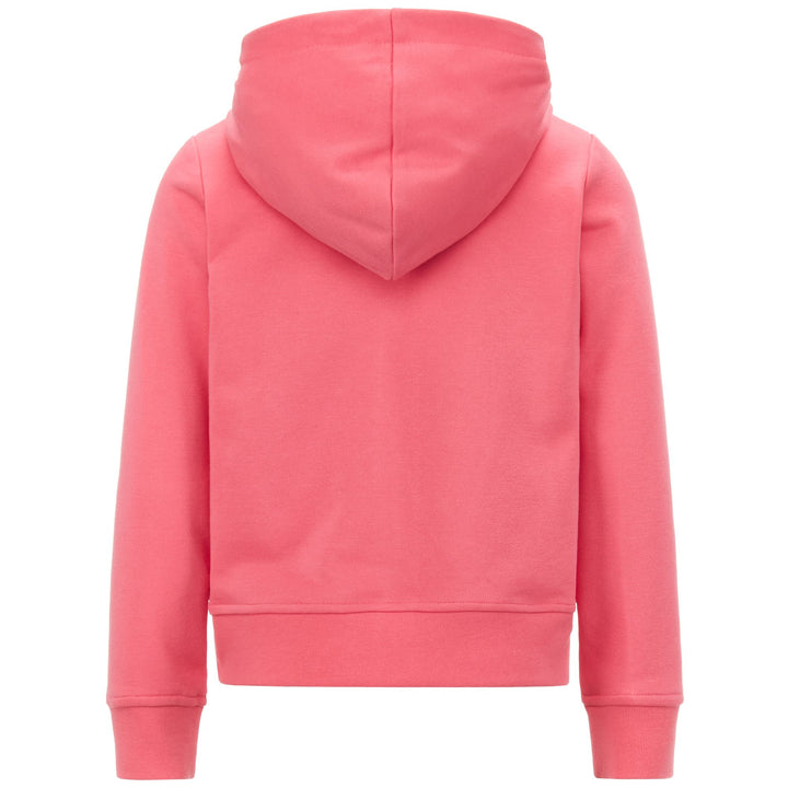 Fleece Unisex LOGO DIC KID Jumper PINK CORAL Dressed Front (jpg Rgb)	