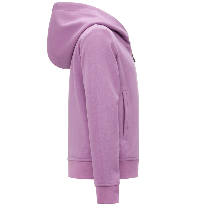 Fleece Unisex LOGO DIC KID Jumper VIOLET PALE Dressed Side (jpg Rgb)		