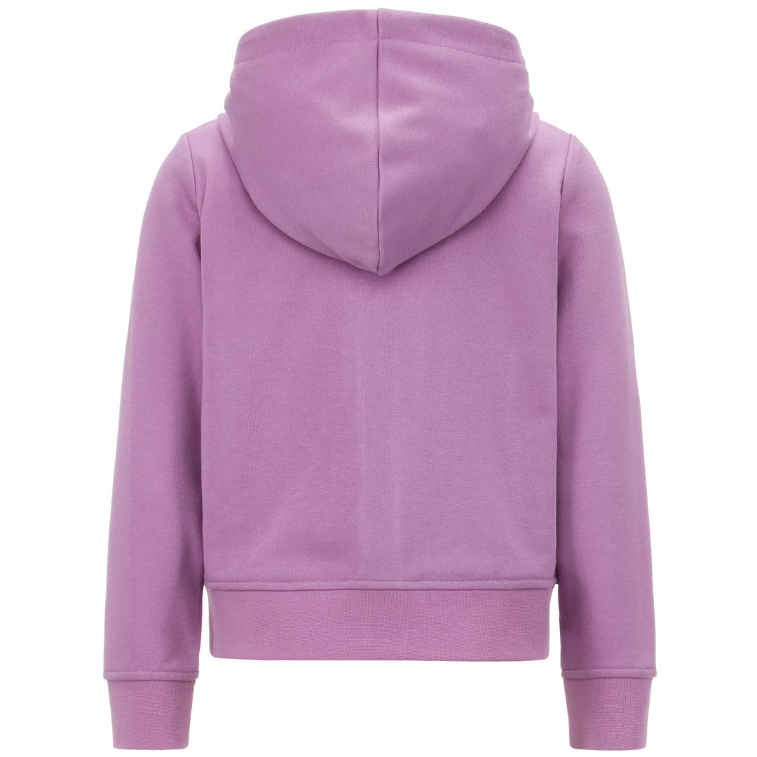 Fleece Unisex LOGO DIC KID Jumper VIOLET PALE Dressed Front (jpg Rgb)	