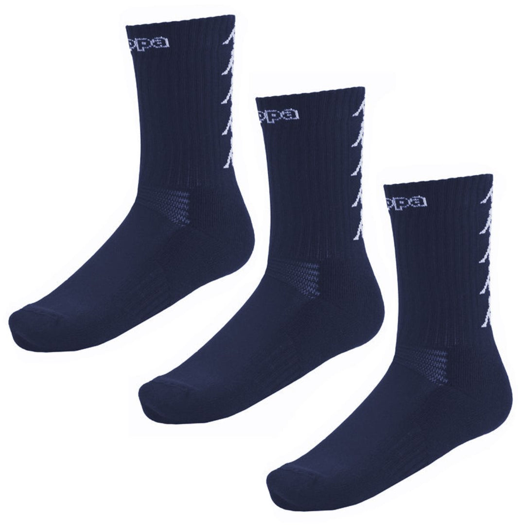 Socks Man KAPPA4TRAINING ELENO 3PACK Quarter High Sock BLUE MARINE Photo (jpg Rgb)			