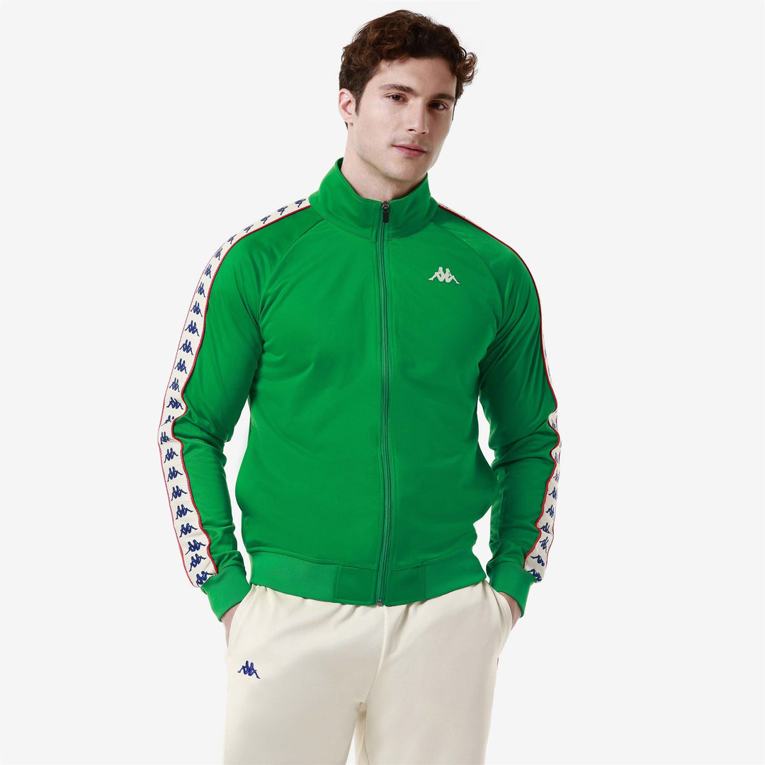 222 BANDA ANNISTON SLIM - Polar - Chaqueta - Hombre - VERDE HELECHO-BLANCO ANTIGUO-ROJO