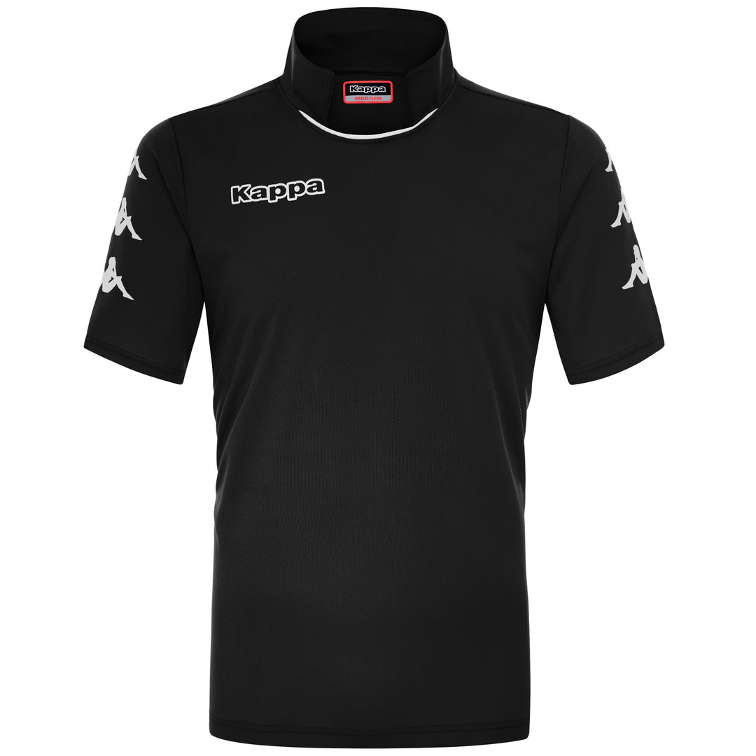 Active Jerseys Man KAPPA4SOCCER BONDORF Polo Shirt BLACK-WHITE Photo (jpg Rgb)			