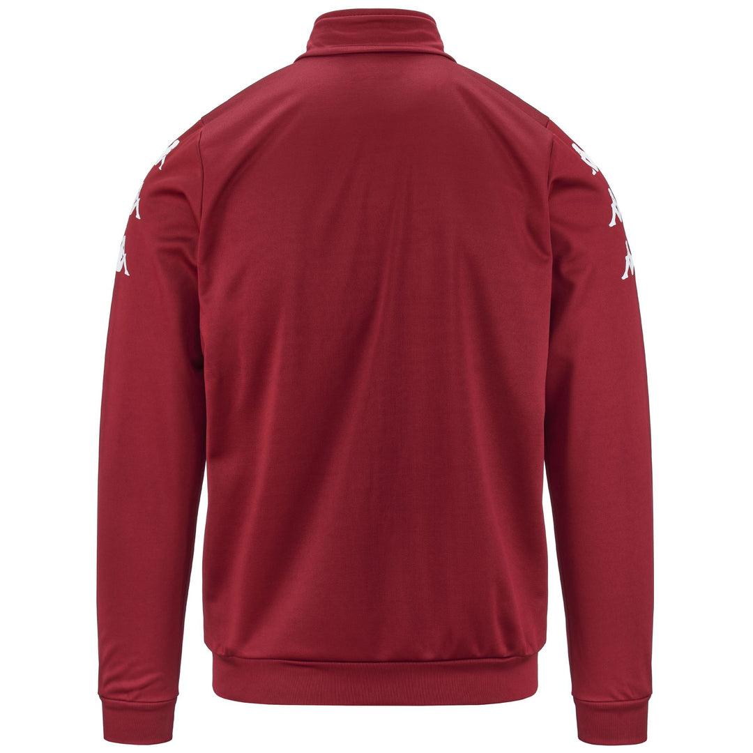 Fleece Man KAPPA4SOCCER BOUVIL Jacket RED GRANATA Dressed Side (jpg Rgb)		