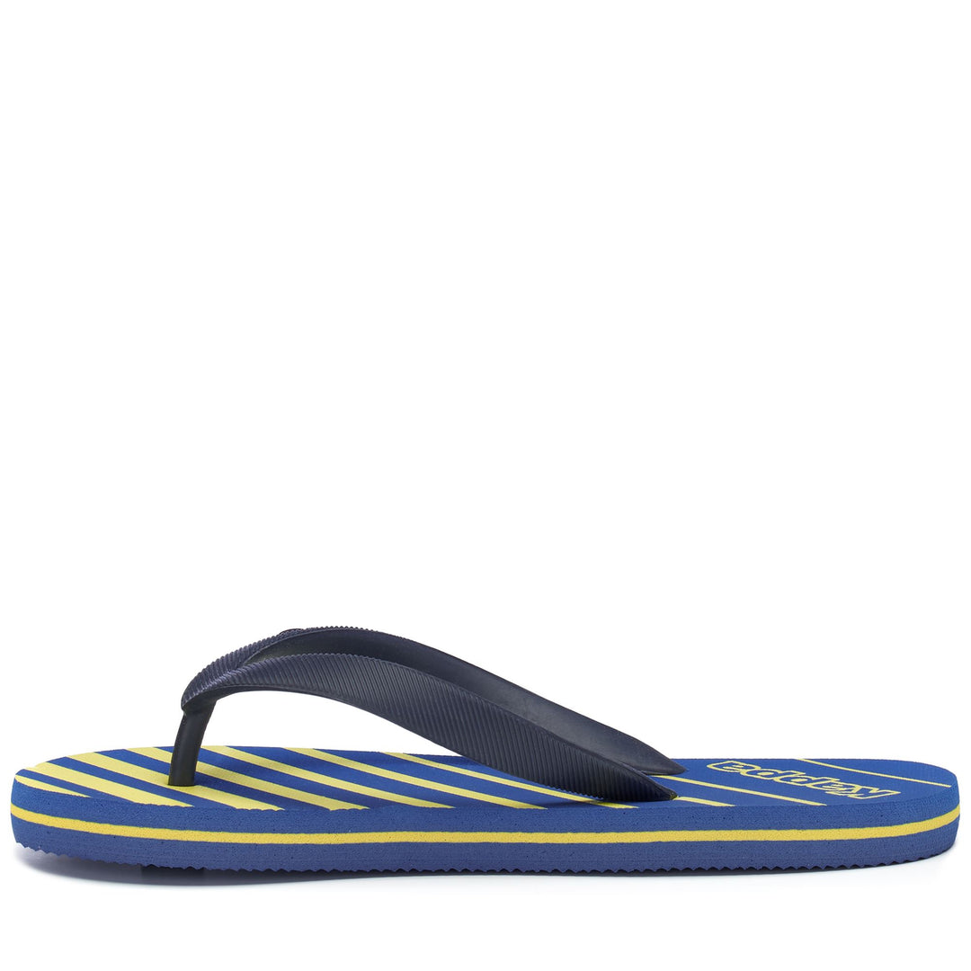 Flip-Flops Unisex LOGO VISERYS Thongs BLUE ROYAL-BLUE DK Dressed Side (jpg Rgb)		