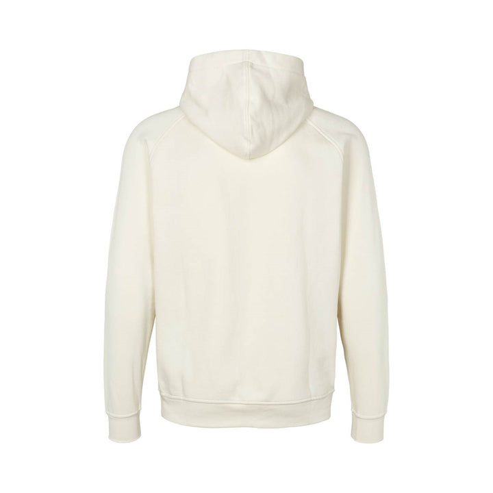 Fleece Man LOGO  KORPO ZAIVER Jumper WHITE WHISPER - BEIGE FOG Dressed Back (jpg Rgb)		