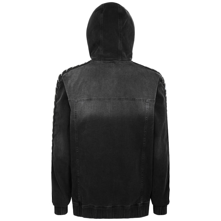 Fleece Man 222 BANDA BREDEI Jacket GREY DK-BLACK Dressed Side (jpg Rgb)		