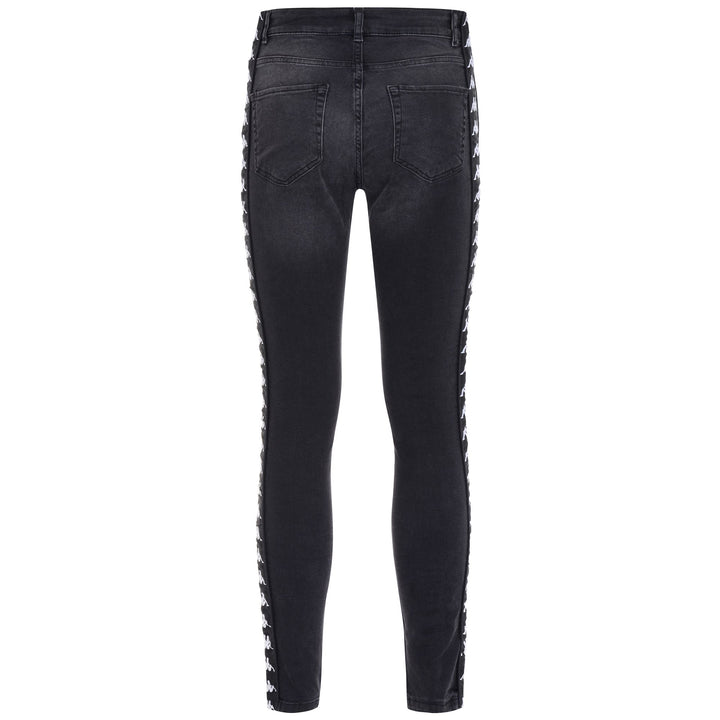 Pants Woman 222 BANDA BISSA 5 Pockets GREY DK-BLACK Dressed Side (jpg Rgb)		