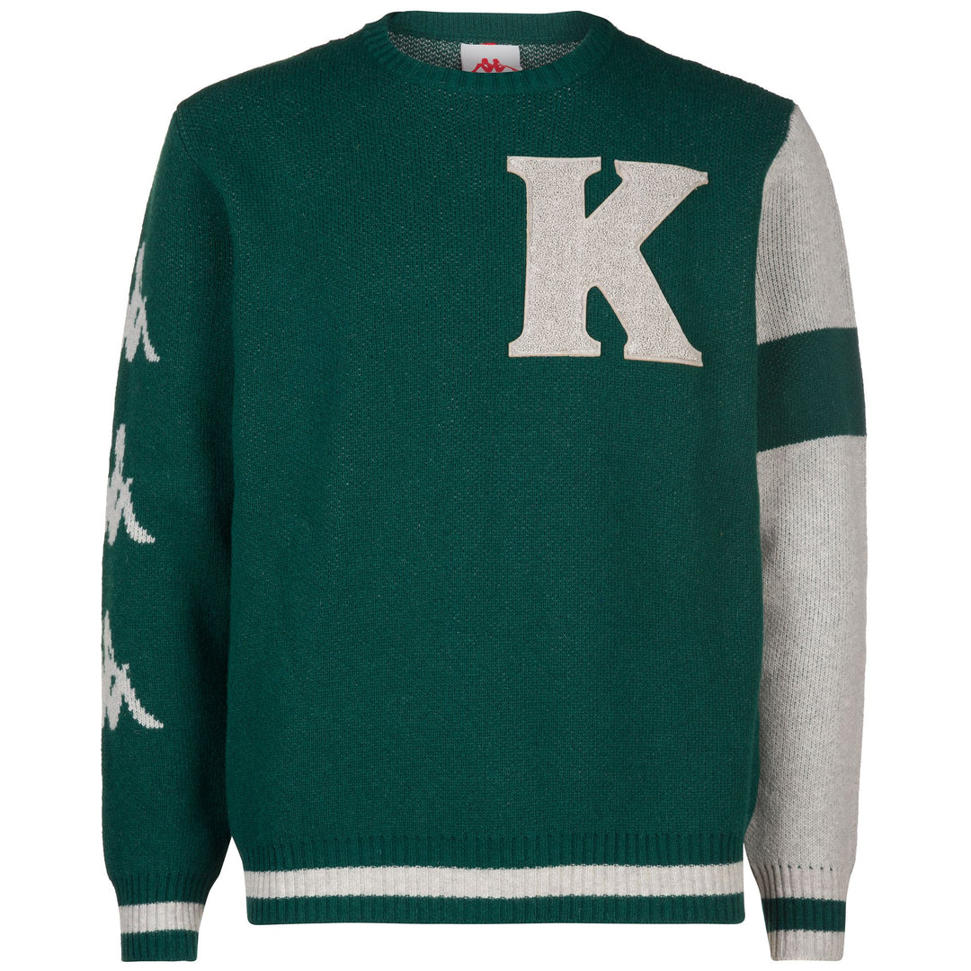 KNITWEAR Man Authentic Bambro Jumper GREEN DK-GREY LT MEL Photo (jpg Rgb)			