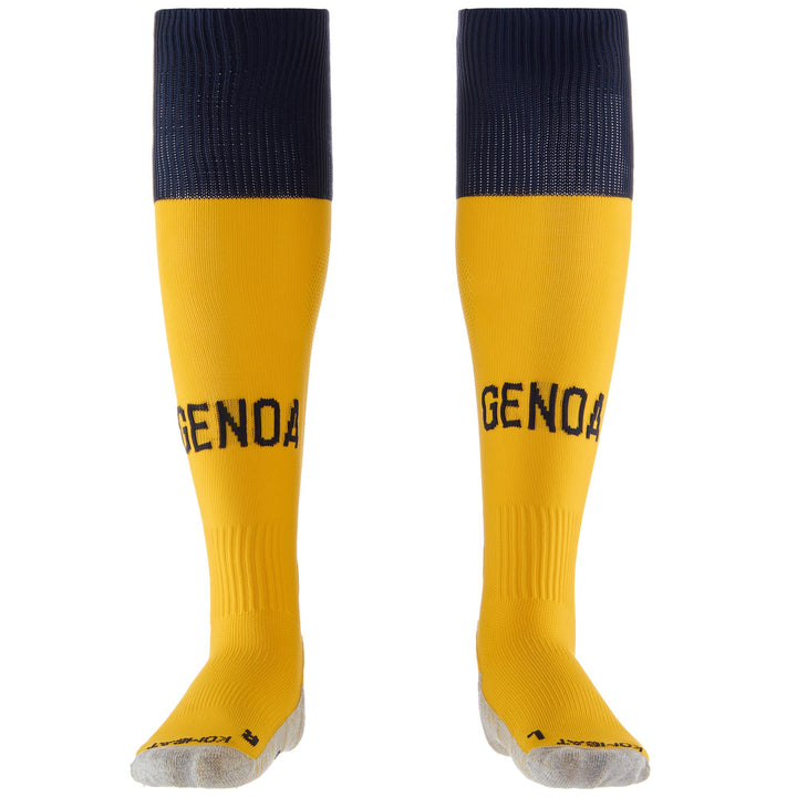 Socks Man KOMBAT SPARK PRO GENOA 1PACK Knee High Sock YELLOW-BLUE Photo (jpg Rgb)			