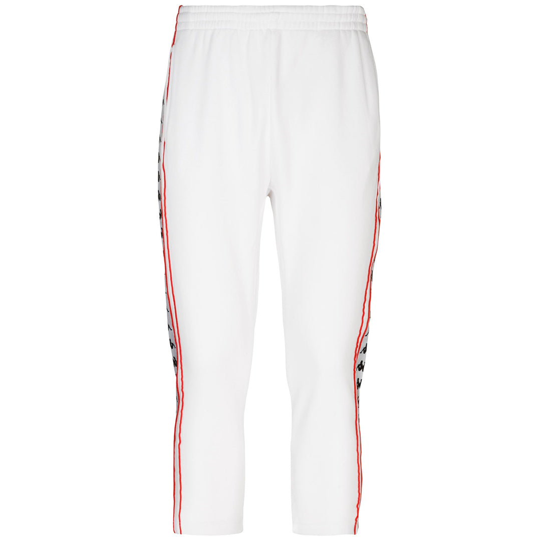 Pants Man 222 BANDA DOILE Sport Trousers WHITE-ORANGE FLAME Photo (jpg Rgb)			