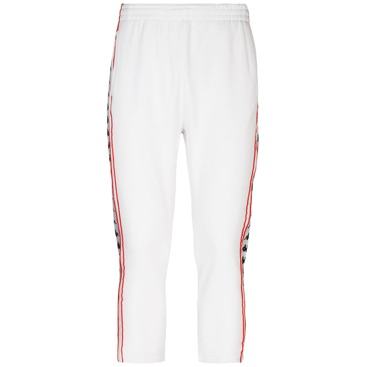 Pants Man 222 BANDA DOILE Sport Trousers WHITE-ORANGE FLAME Photo (jpg Rgb)			