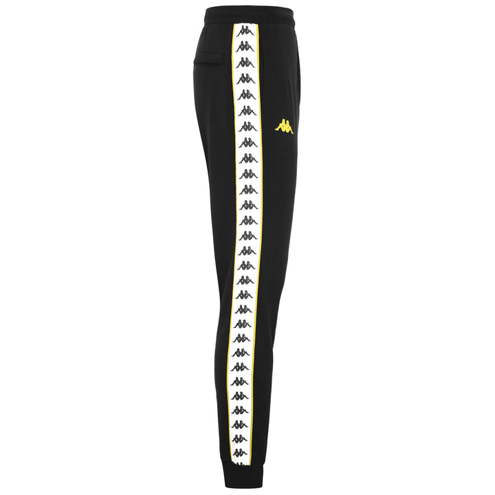 Pants Man 222 BANDA CHERON Sport Trousers BLACK - WHITE - YELLOW BUTTERCUP Dressed Front (jpg Rgb)	