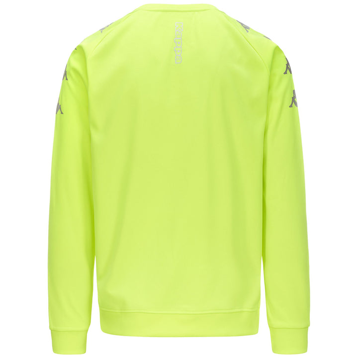 Fleece Man KAPPA4SOCCER PARME Jumper YELLOW BLAZING Dressed Side (jpg Rgb)		