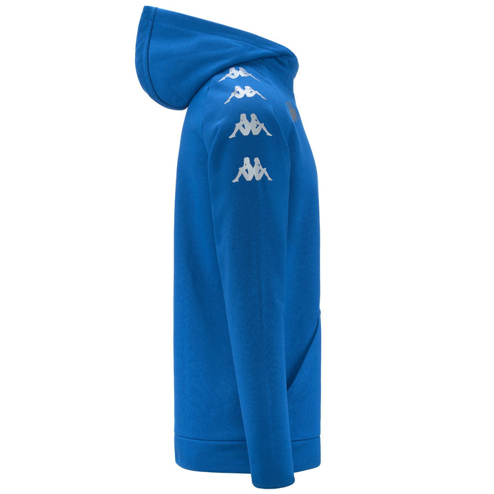 Fleece Man KAPPA4SOCCER DIANO Jumper BLUE SAPPHIRE Dressed Front (jpg Rgb)	