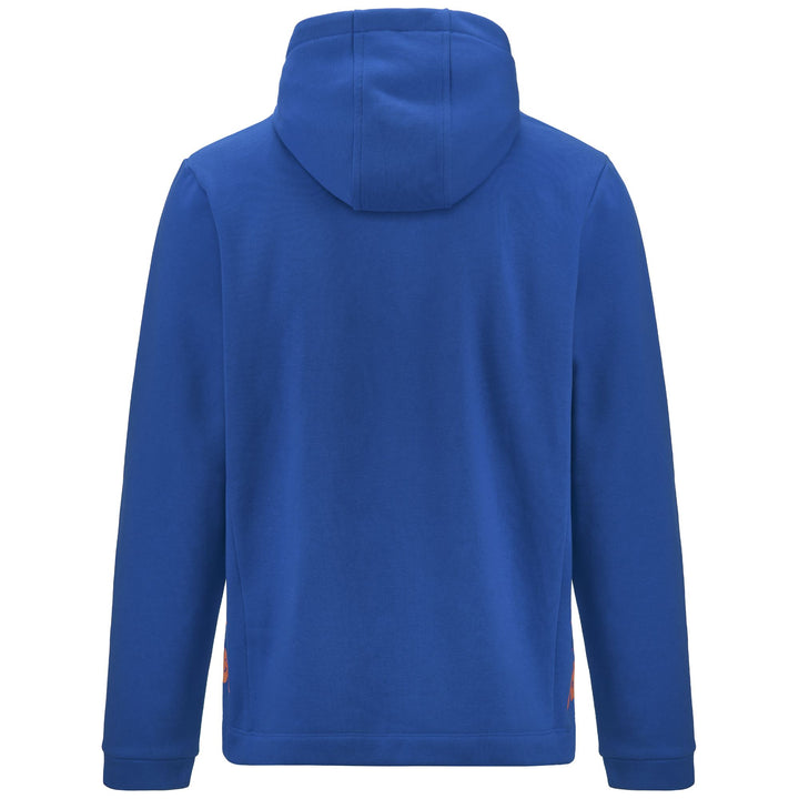 Fleece Man KAPPA4FOOTBALL GIORDIZI Jacket BLUE SAPPHIRE Dressed Side (jpg Rgb)		