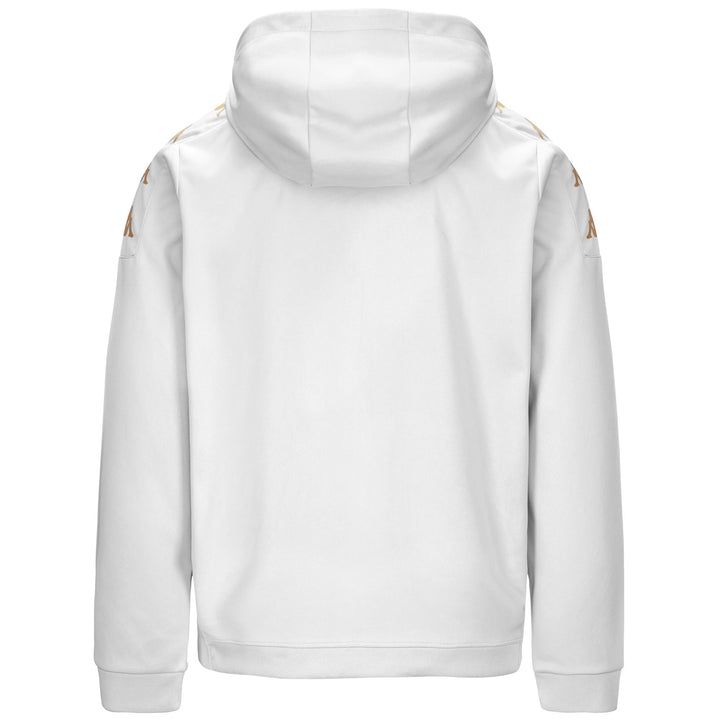 Fleece Man KAPPA4FOOTBALL GREVOLO Jacket WHITE Dressed Side (jpg Rgb)		